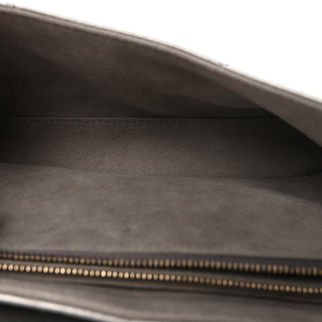 Metallic Calfskin New Wave Chain Bag MM NM Silver