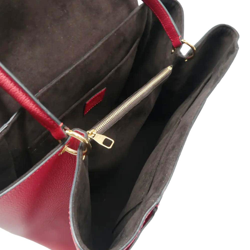 LOUIS VUITTON Trocadero Monogram Empreinte Shoulder Bag Cerise