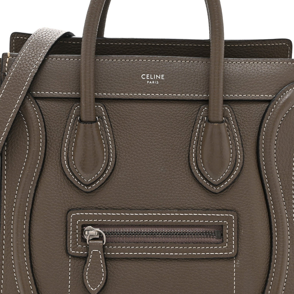 Drummed Calfskin Nano Luggage Souris Souris
