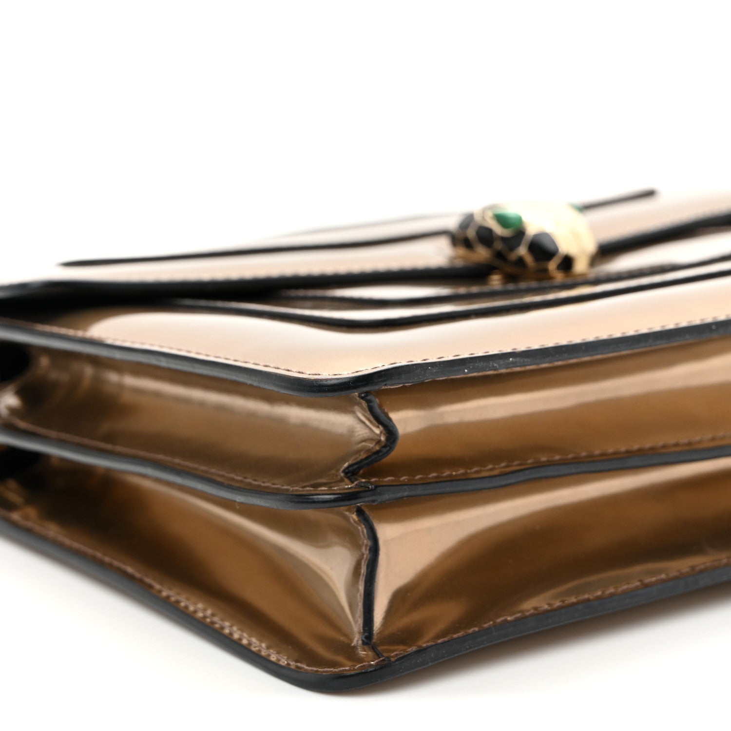 Metallic Calfskin Serpenti Forever Crossbody Bag Bronze