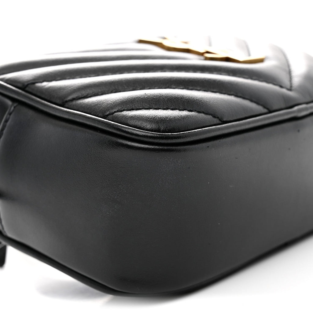 Calfskin Matelasse Monogram Lou Belt Bag Black