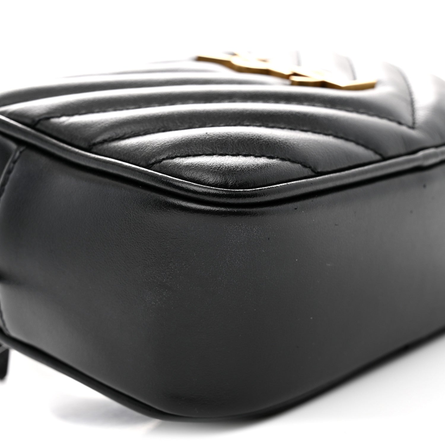 Calfskin Matelasse Monogram Lou Belt Bag Black
