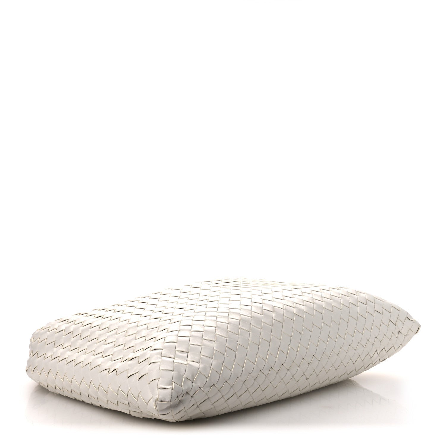 Calfskin Intrecciato Large Hop Sterling White