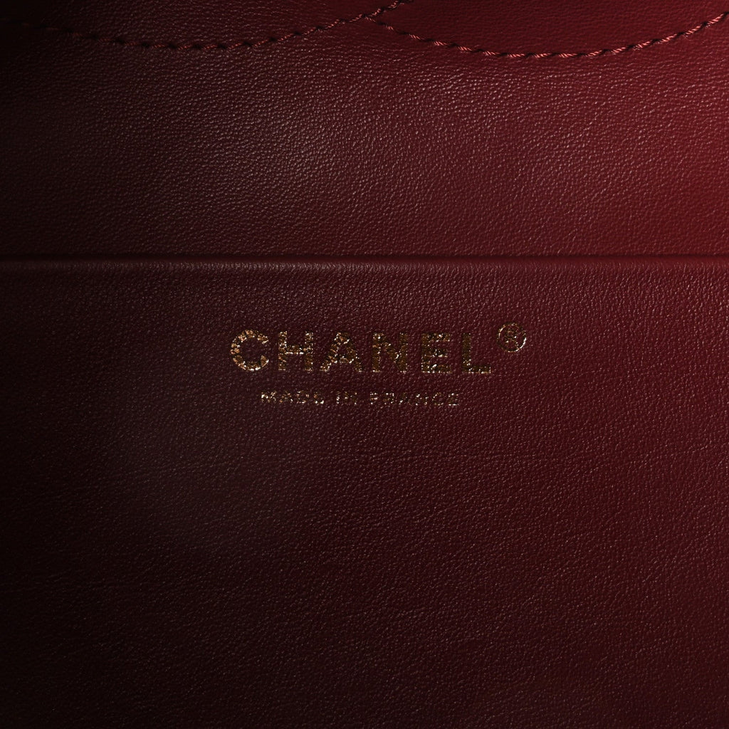 Grained Calfskin Small Souplissimo Maxi Flap Burgundy