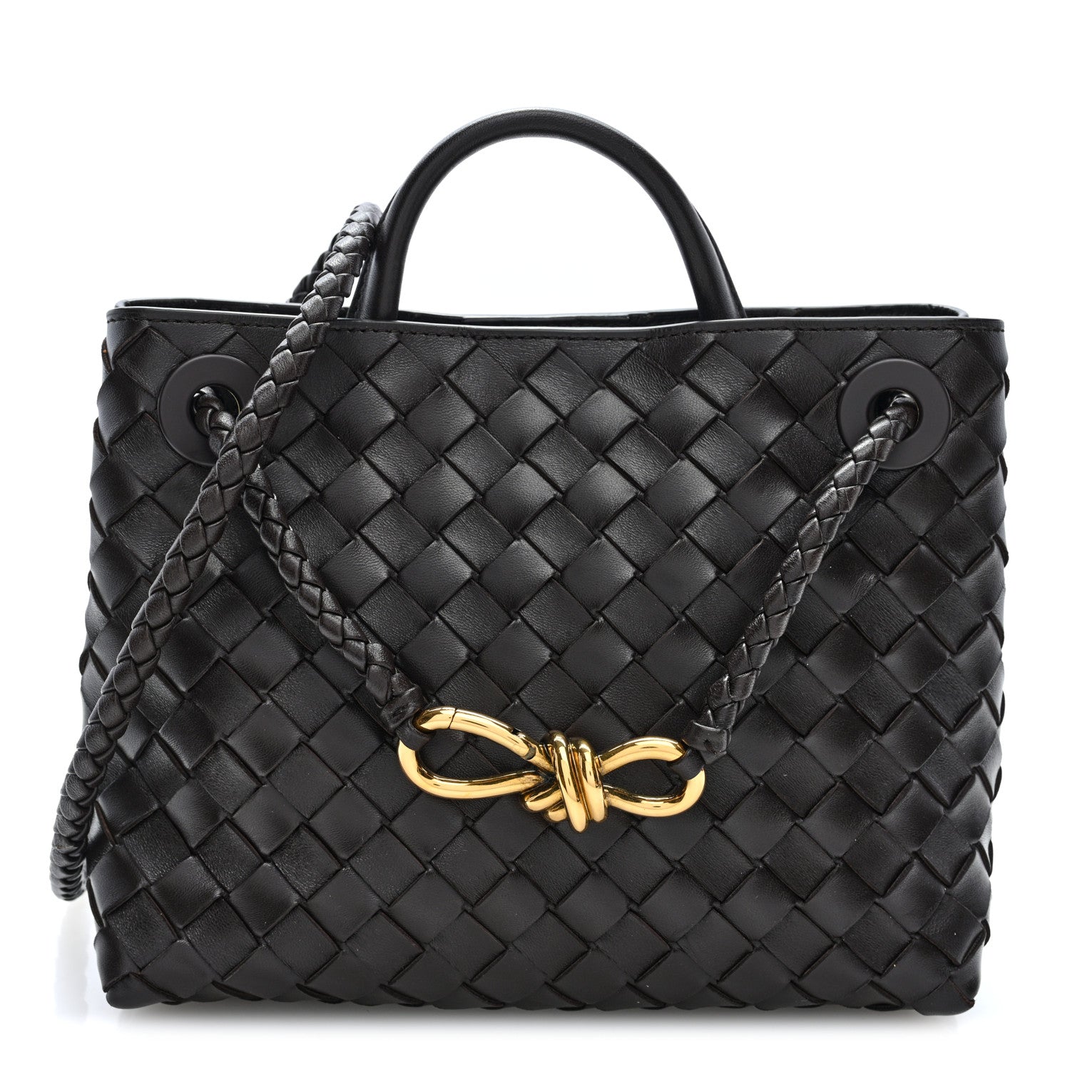 Nappa Intrecciato Small Andiamo Shoulder Bag Fondant