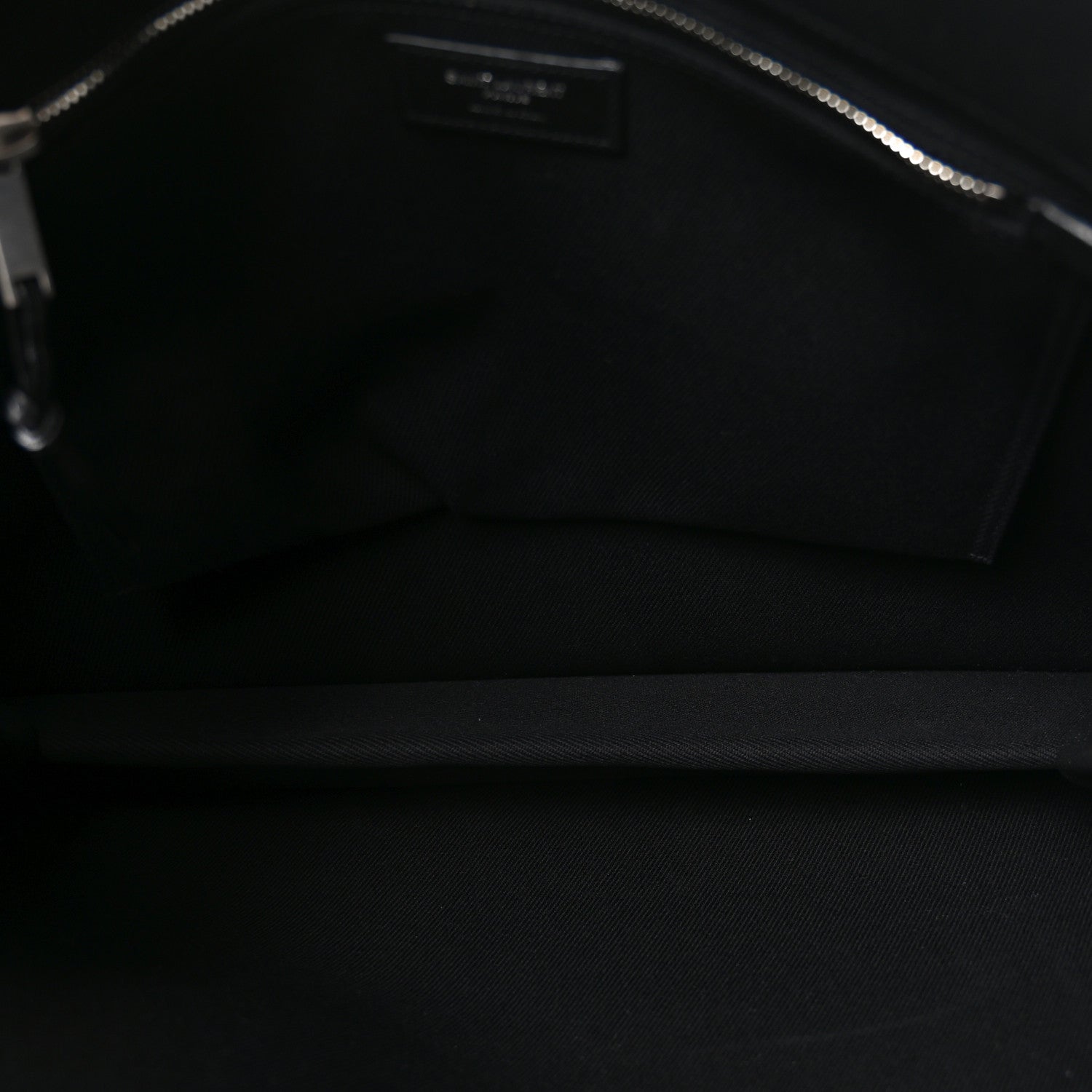 Linen Calfskin Rive Gauche Tote Black