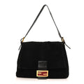Suede Mama Baguette Black