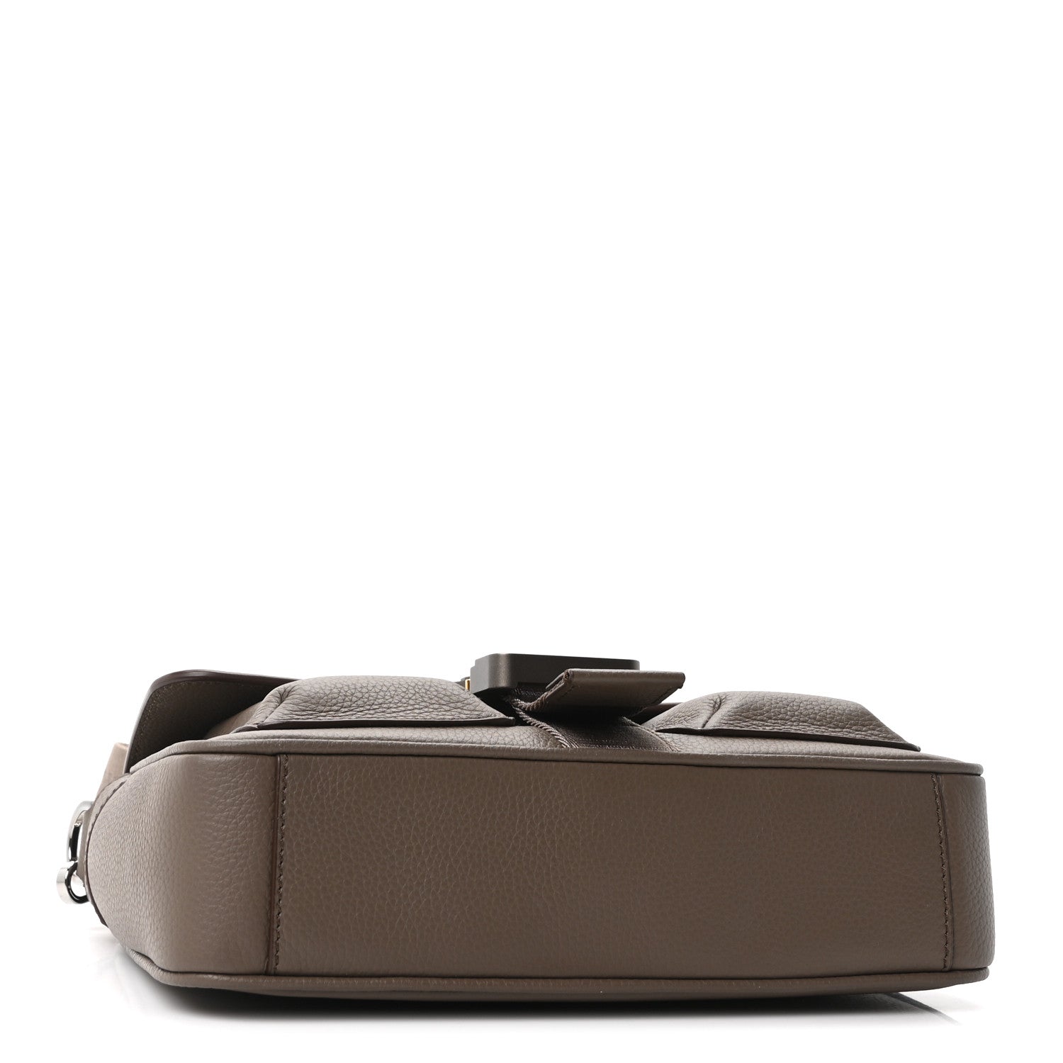 Grained Calfskin Hit The Road Bag Brown