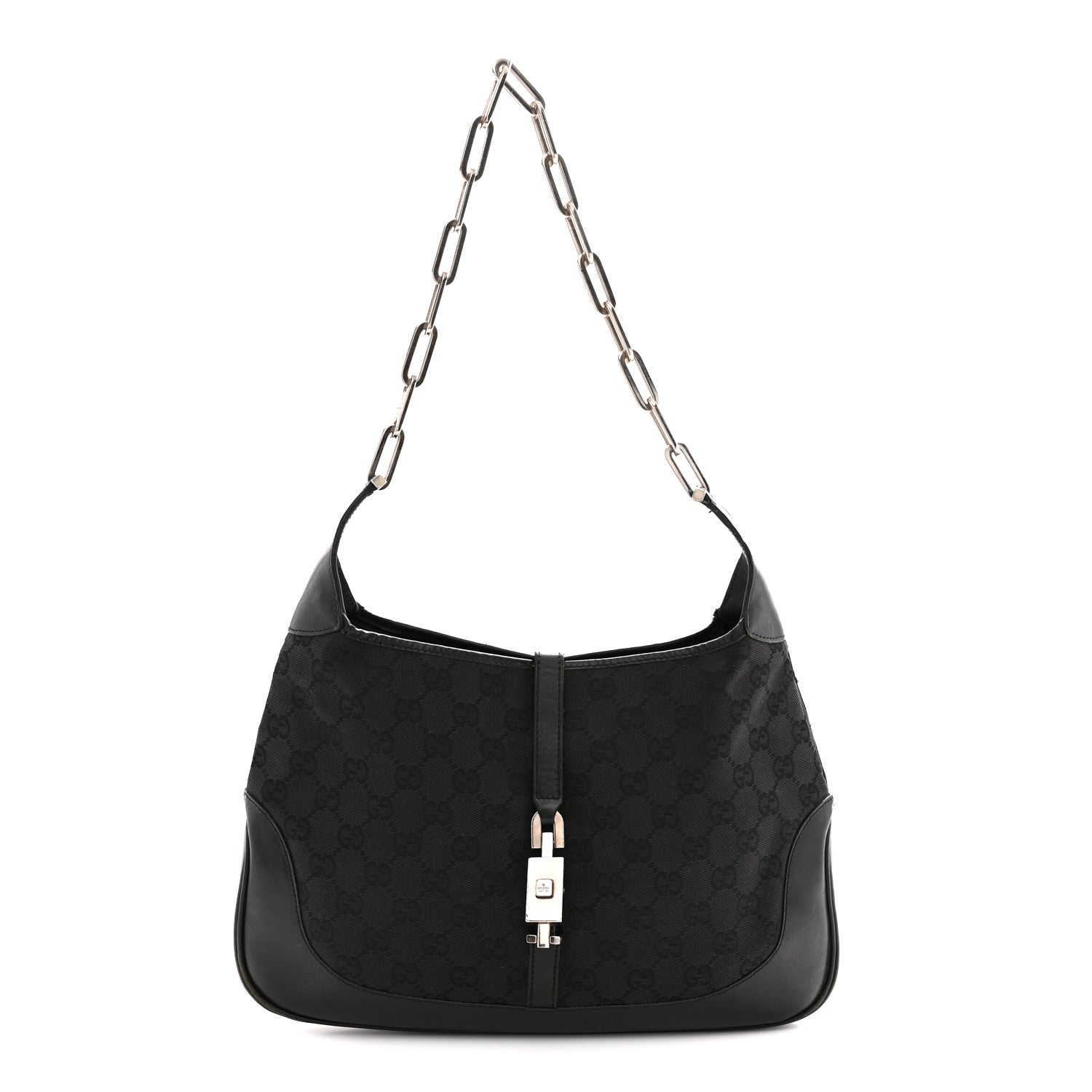 Monogram Jackie O Chain Hobo Black