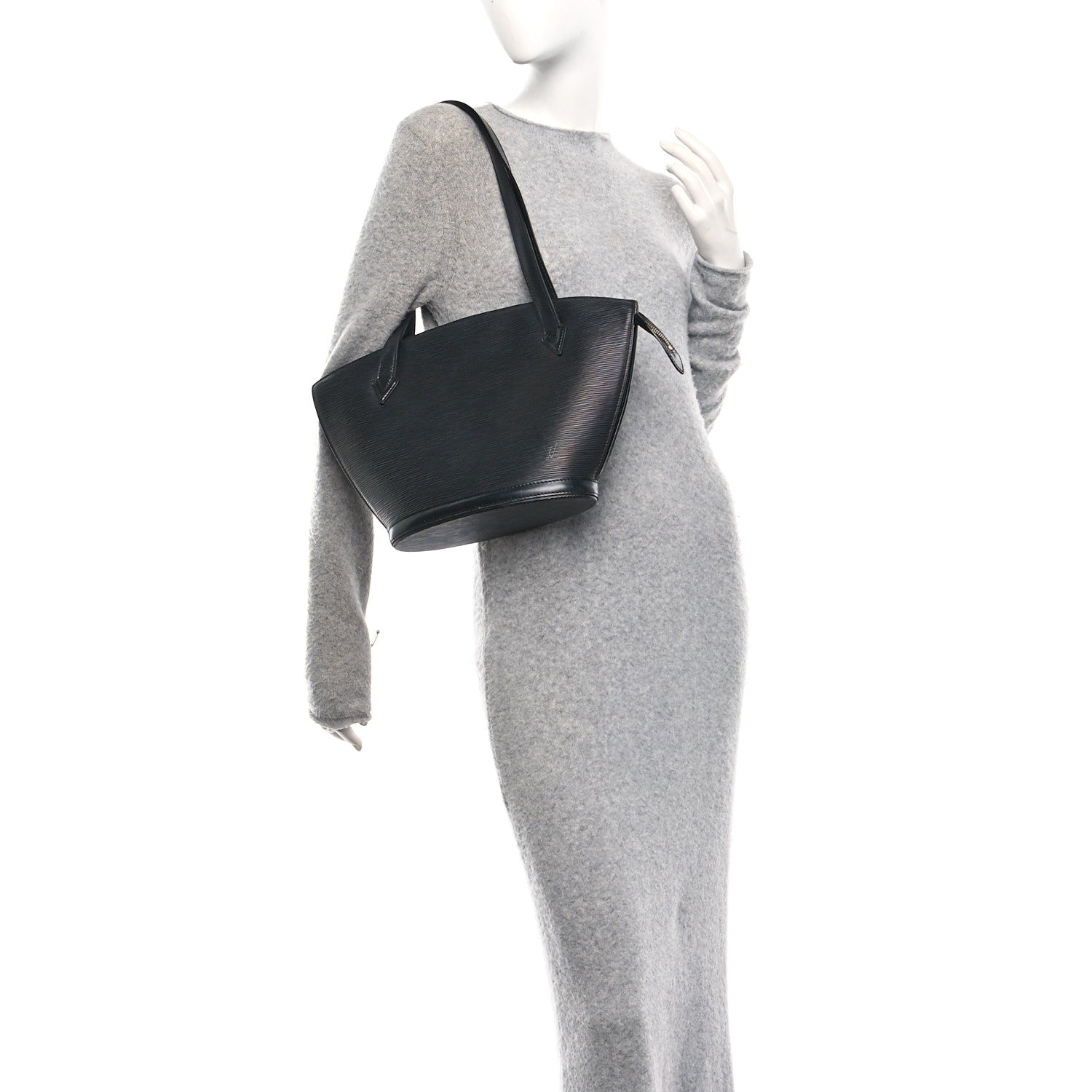 Epi Saint Jacques PM Long Straps Black