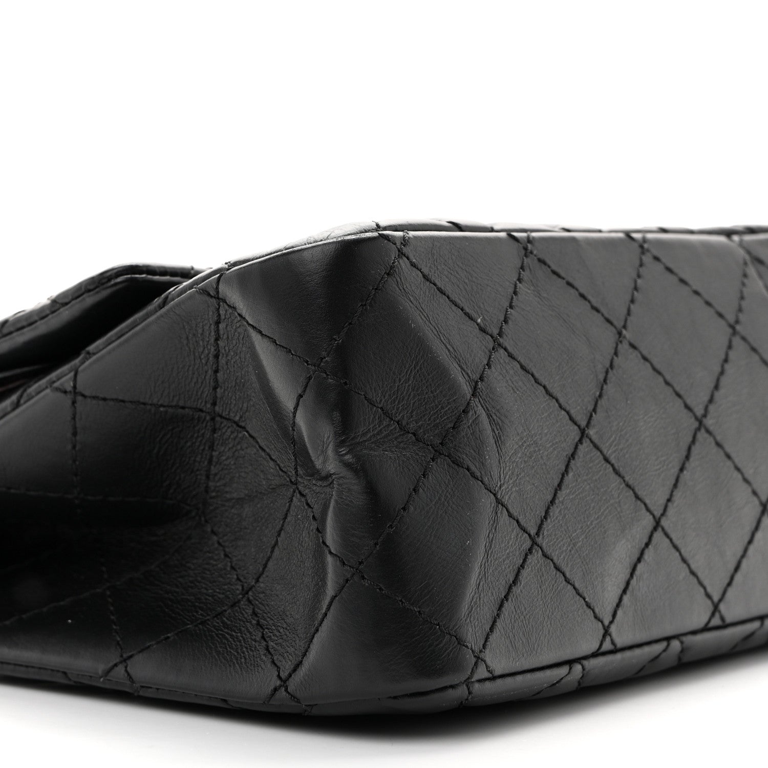 Aged Calfskin Quilted 2.55 Reissue 226 Flap Black
