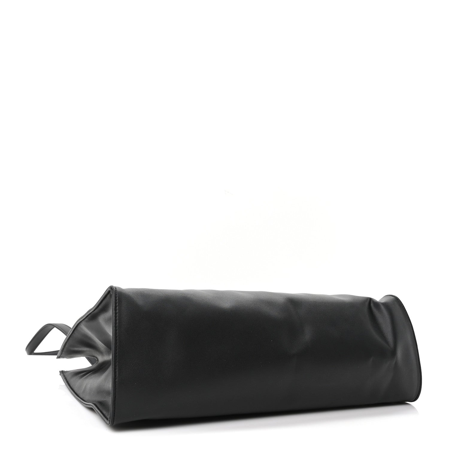Vegan Leather Medium Shopping Bag Black