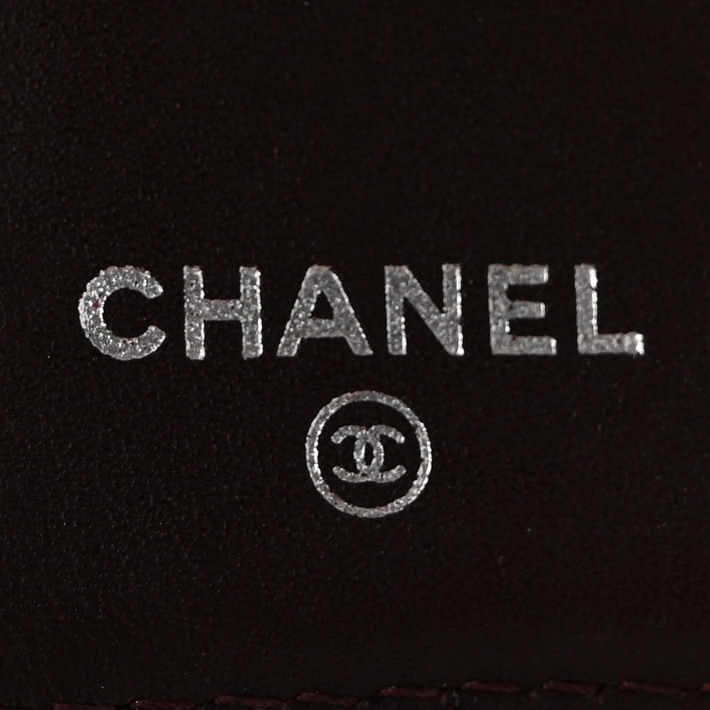 Caviar Quilted Large Flap Wallet Burgundy
