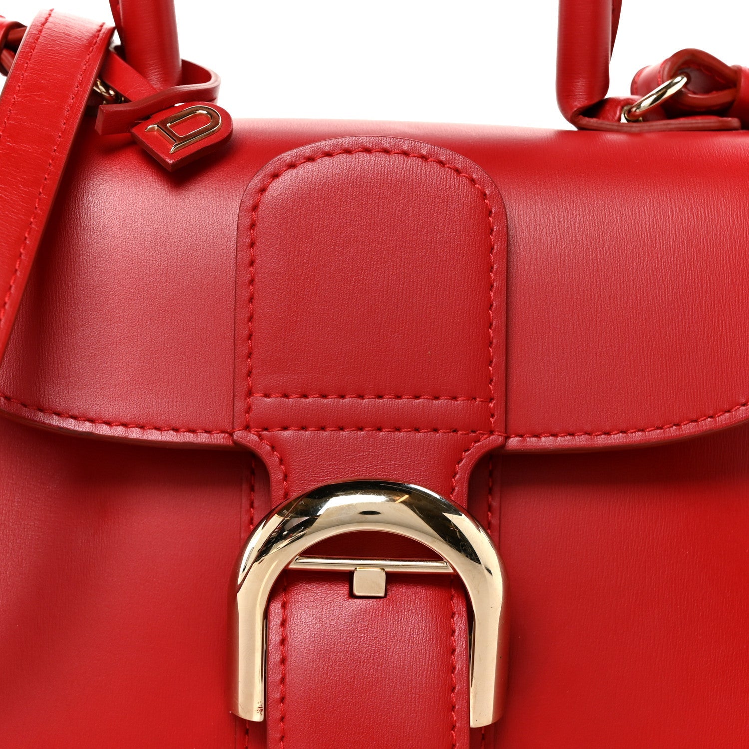 Box Calfskin Mini Brillant Satchel Red