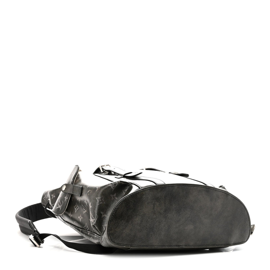 Brushed Monogram Eclipse Christopher MM Backpack Black