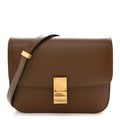 Box Calfskin Medium Classic Box Flap Bag Camel