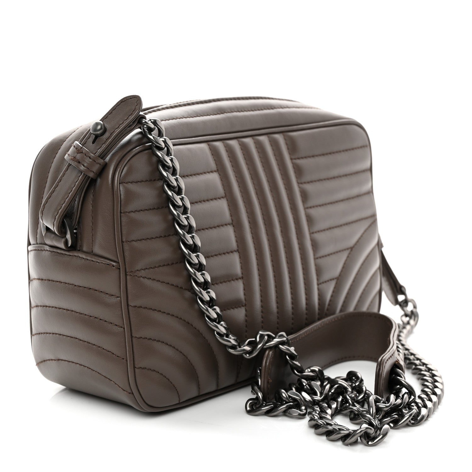 Soft Calfskin Diagramme Camera Bag Bambu