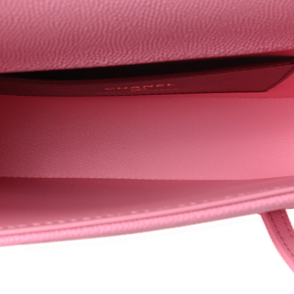 Shiny Caviar Mini Preppy Coco Shoulder Bag Rose