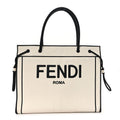 Canvas Logo Large Shopping Tote Grezzo Black
