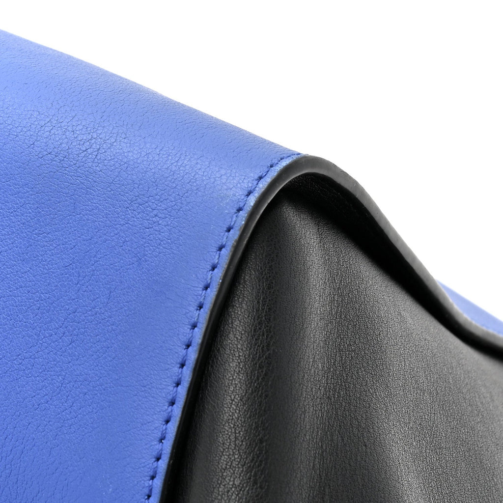 Calfskin Medium Hammock Shoulder Bag Electric Blue Black