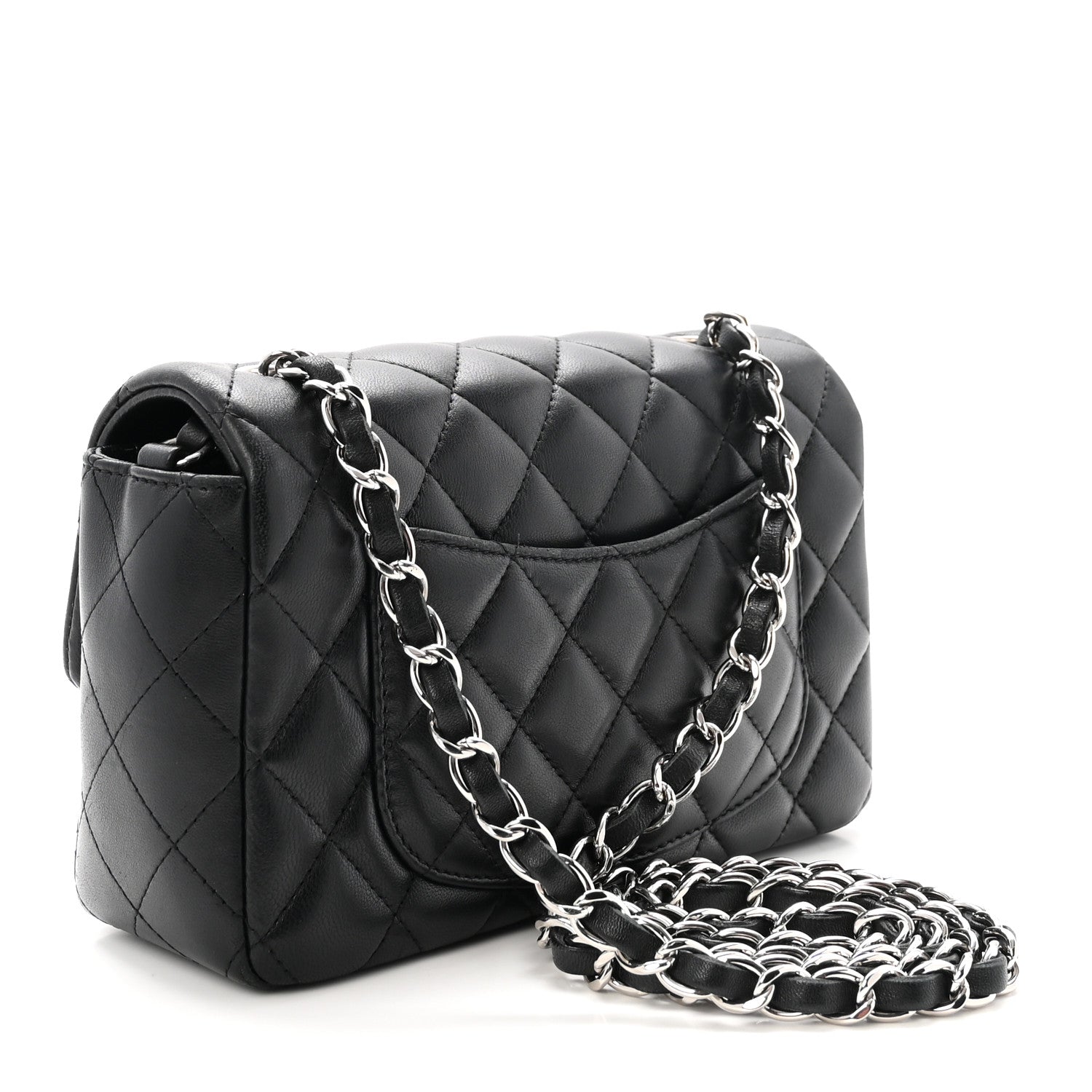 Lambskin Quilted Mini Rectangular Flap