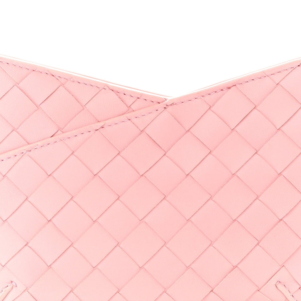 Nappa Intrecciato Baby Solstice Shoulder Bag Rose Powder