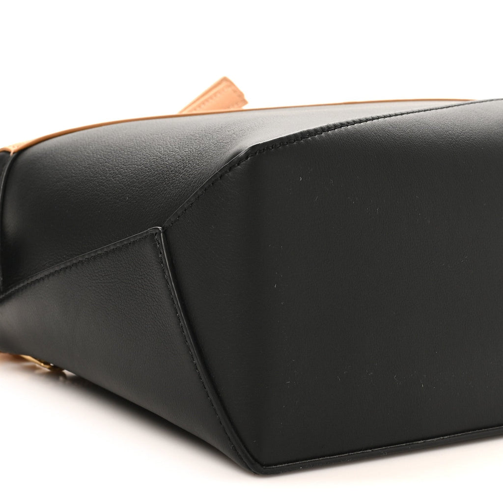 Calfskin Small Puzzle Edge Bag Warm Desert Black