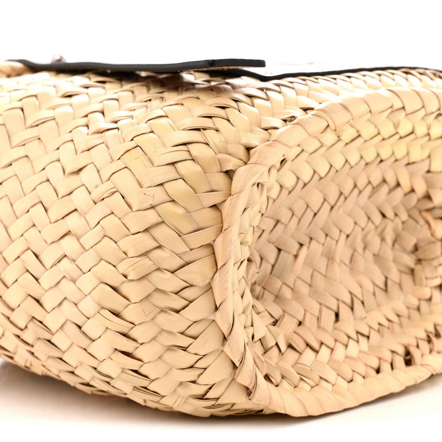 Raffia Small Basket Tote Bag Natural Tan