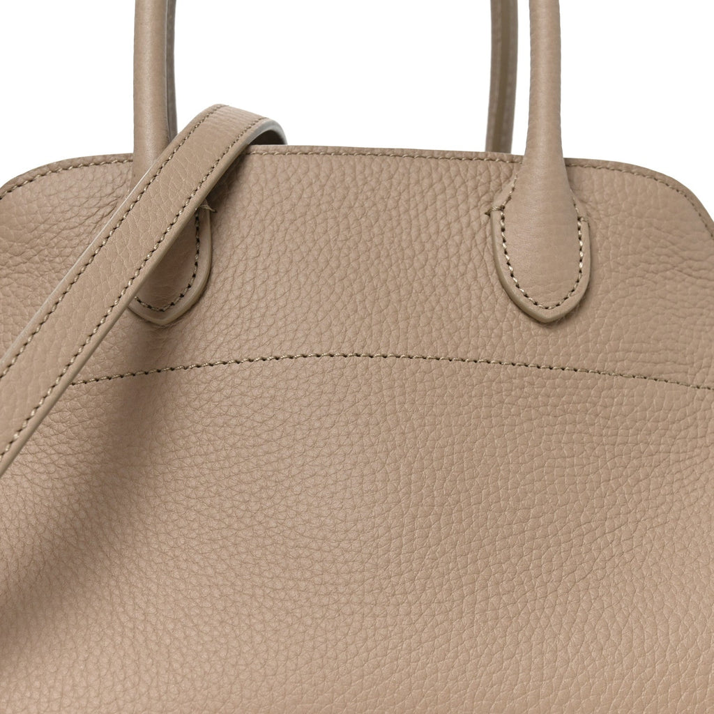 Grained Calfskin Soft Margaux 10 Bag Dark Taupe Dark Taupe