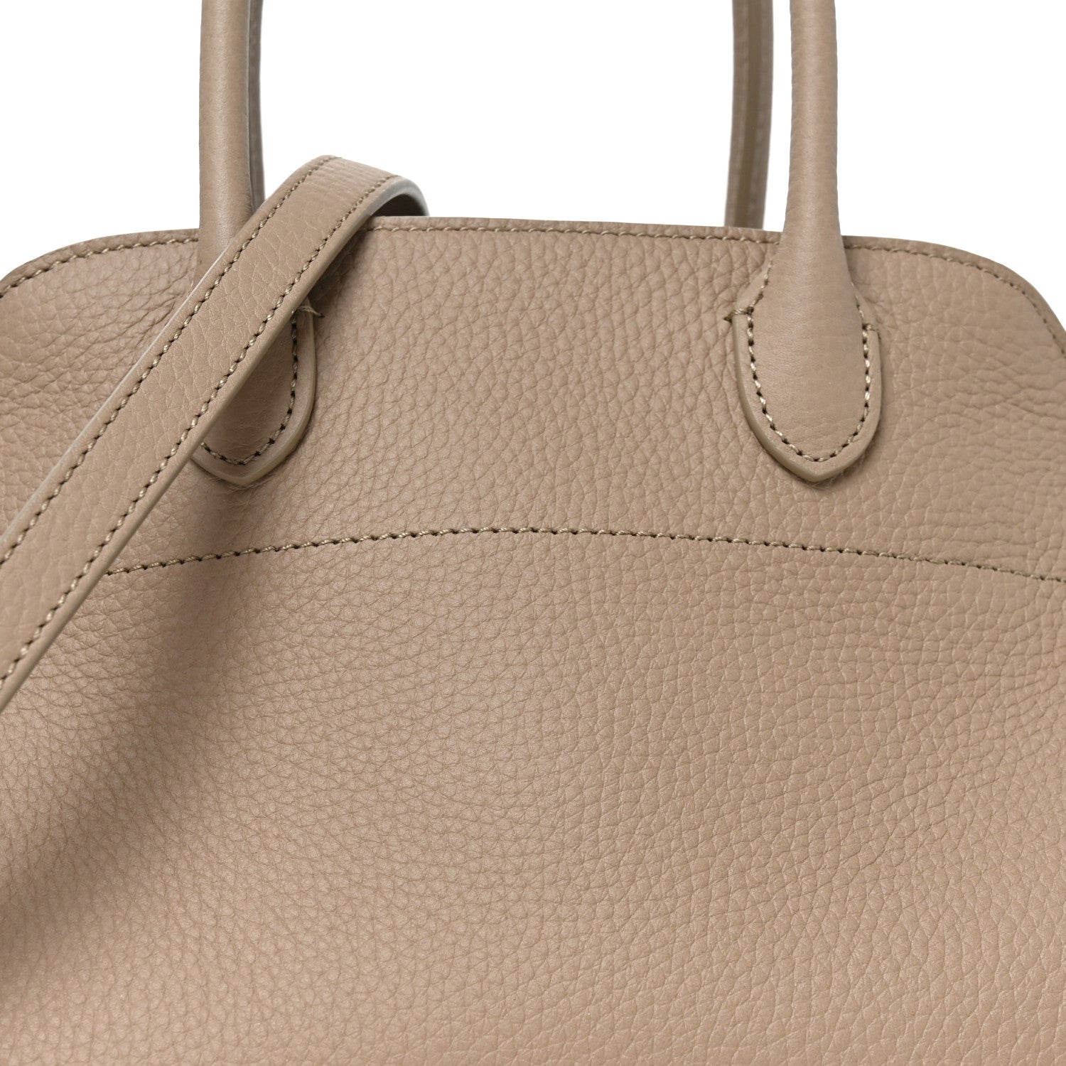 Grained Calfskin Soft Margaux 10 Bag Dark Taupe Dark Taupe