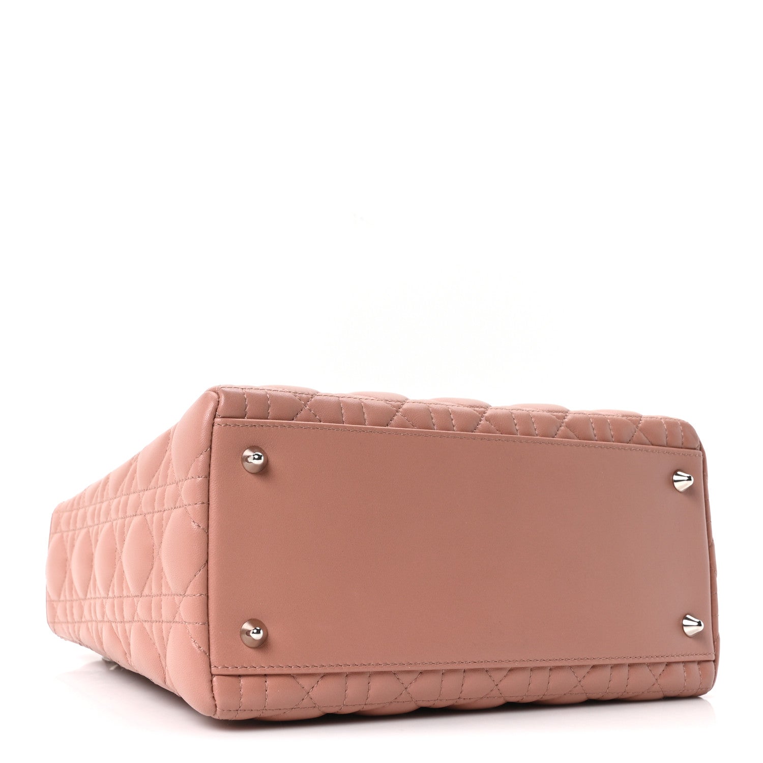 Lambskin Cannage Medium Lady Dior Bois de Rose
