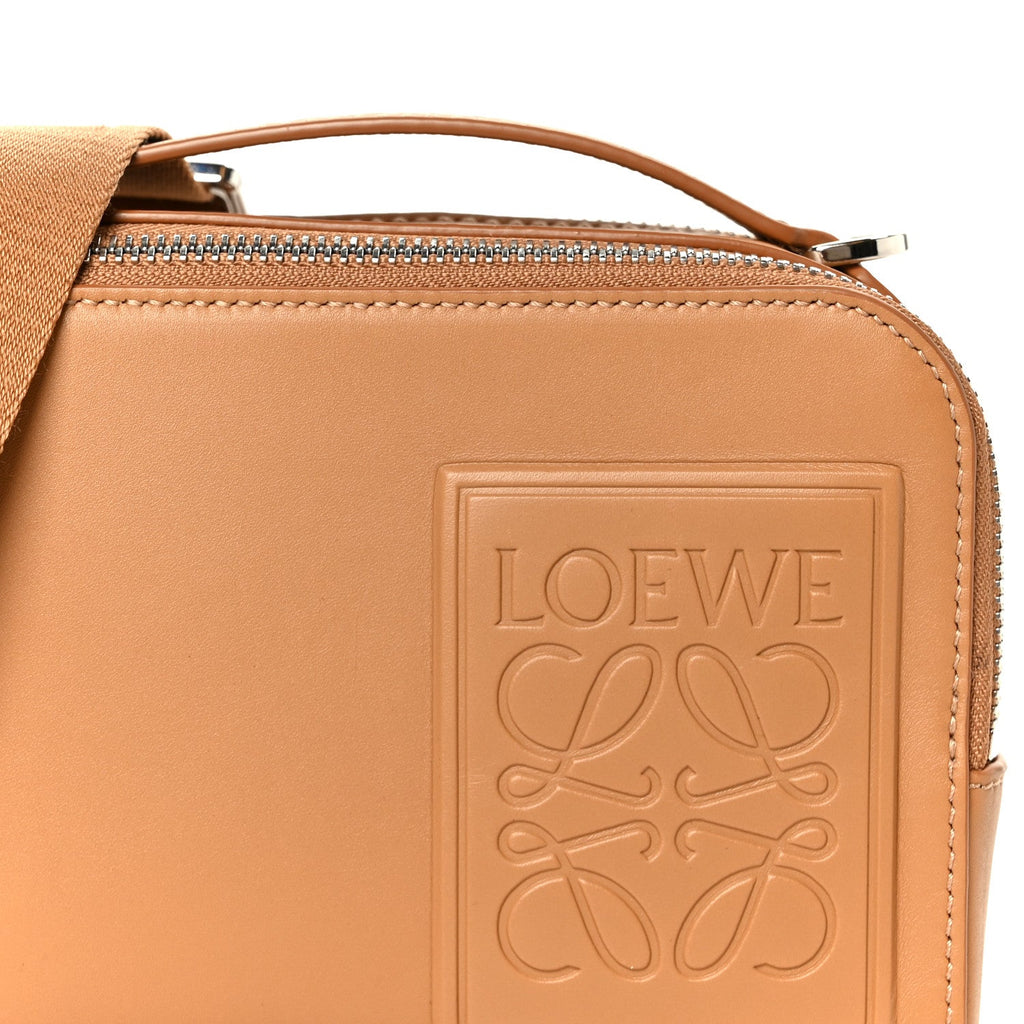 Satin Calfskin Mini Camera Bag Tan