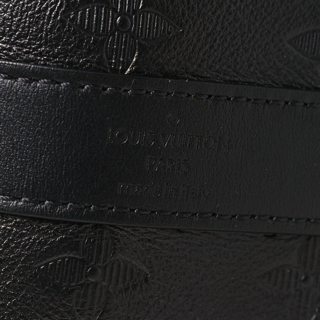 Calfskin Shadow Monogram Keepall Bandouliere 50 Black