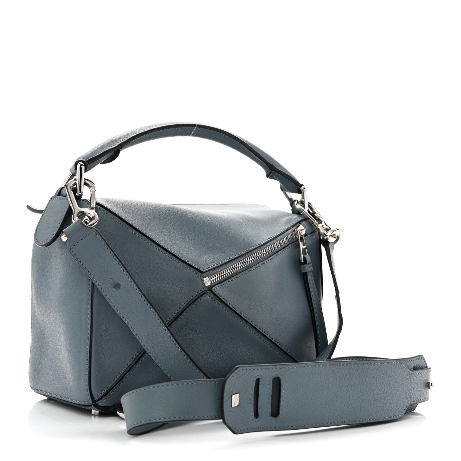 Calfskin Small Puzzle Bag Stone Blue
