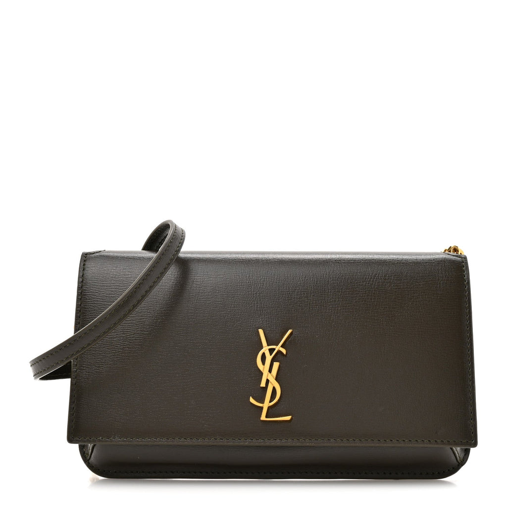 Smooth Calfskin Monogram Phone Holder Crossbody Light Musk
