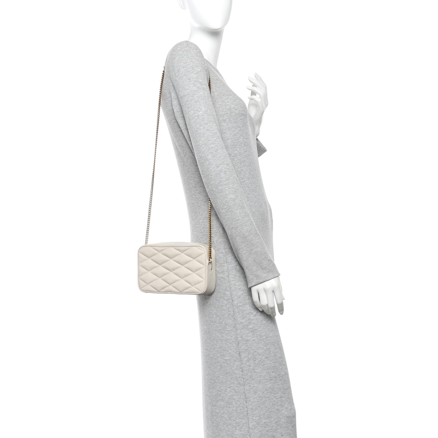 Lambskin Quilted Mini Camera Bag Crema Soft Crema Soft