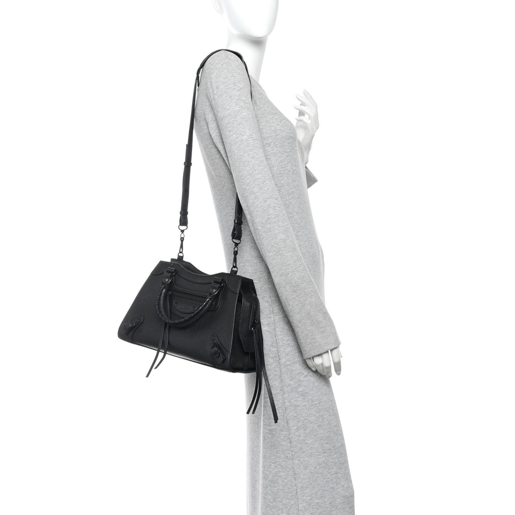 Grained Calfskin Neo Classic Black Hardware S City Black