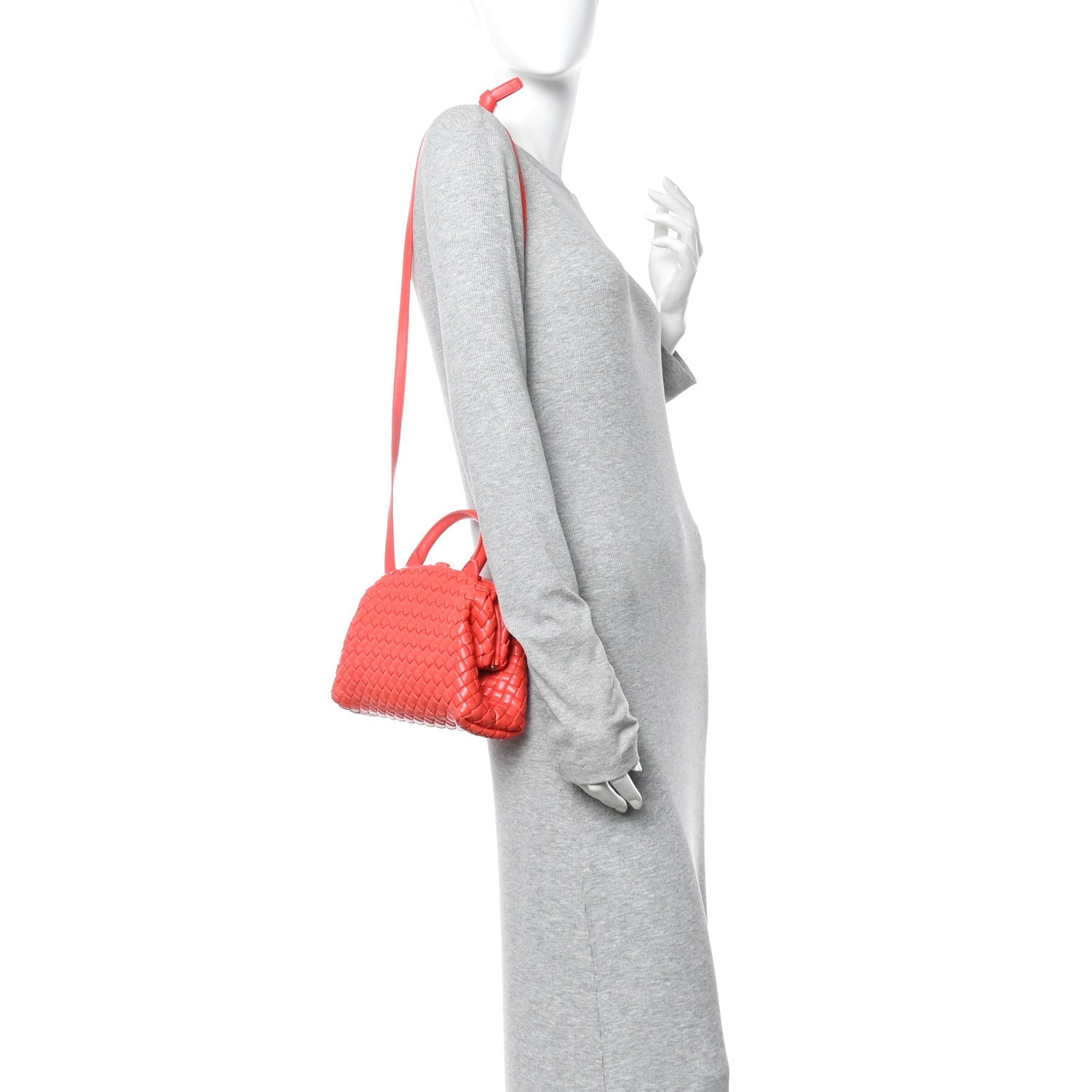 Nappa Intreccio Mini Padded Handle Bag Sunburst