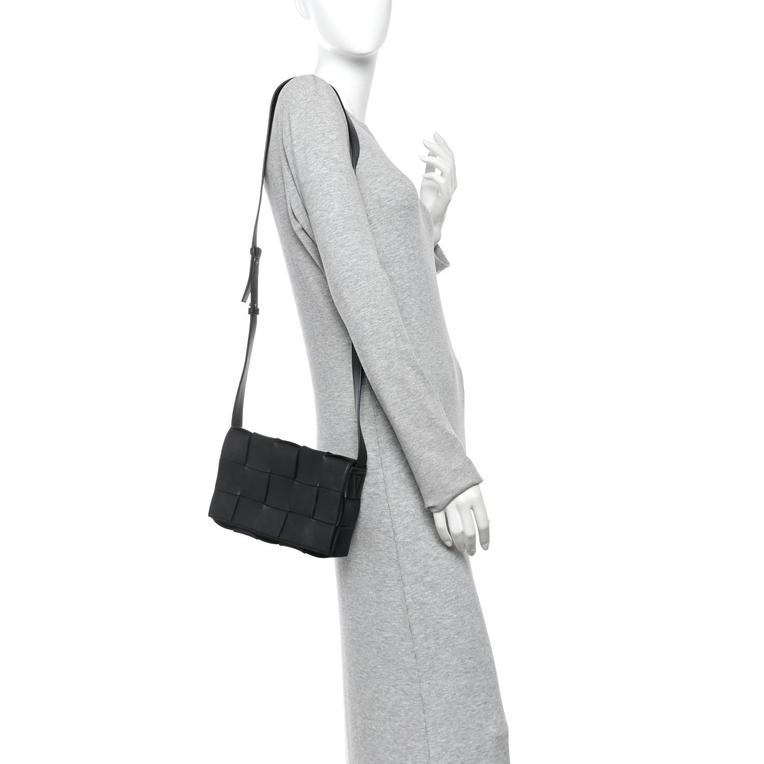 Nappa Maxi Intreccio Cassette Bag Black