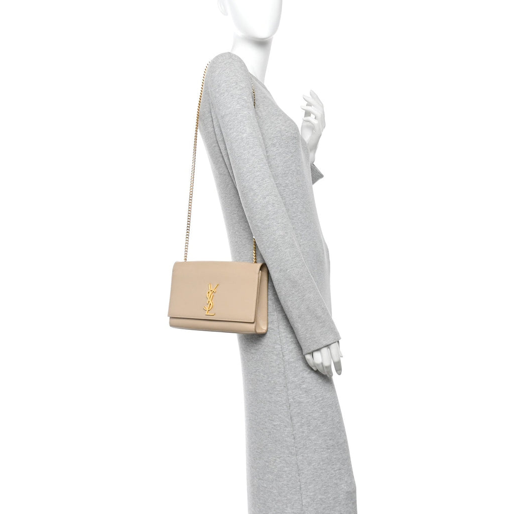 Grain De Poudre Medium Monogram Kate Satchel Nude Powder