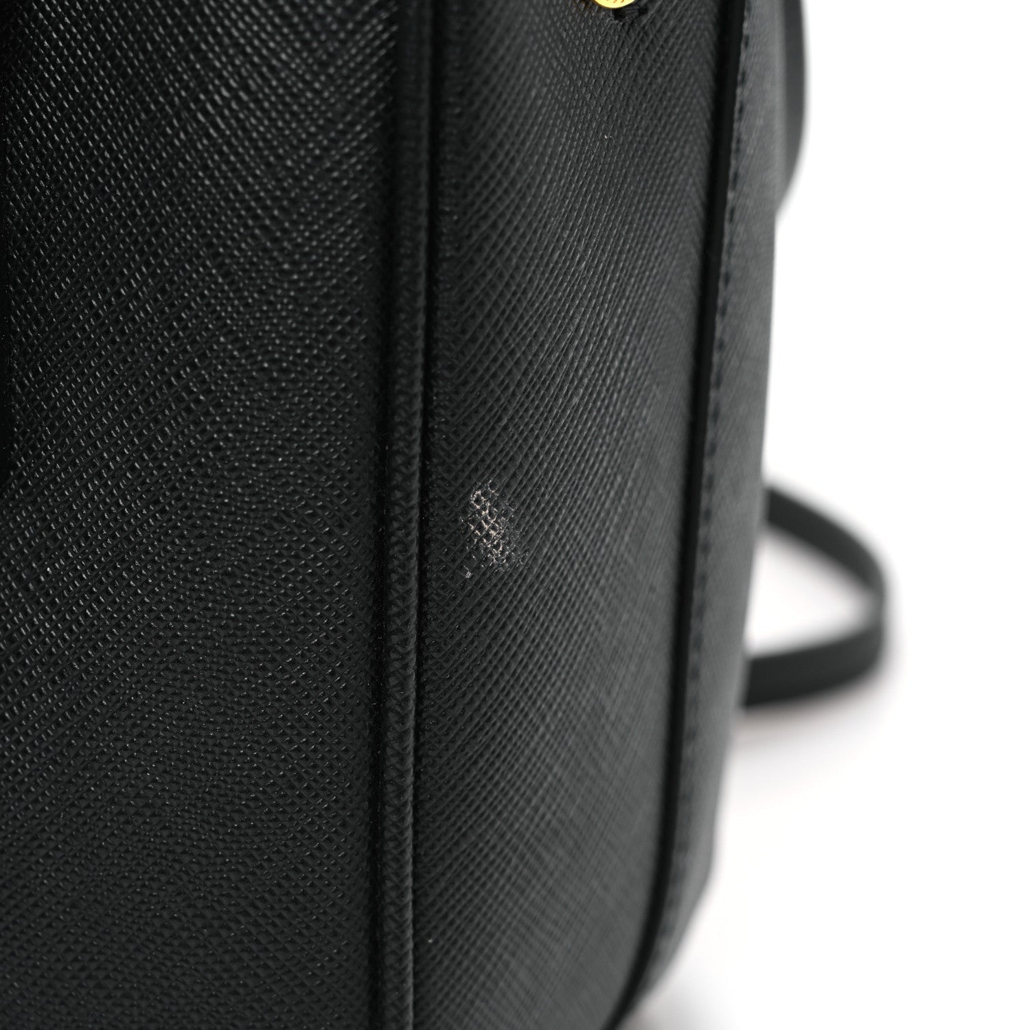 Saffiano Lux Mini Galleria Double Zip Tote Black