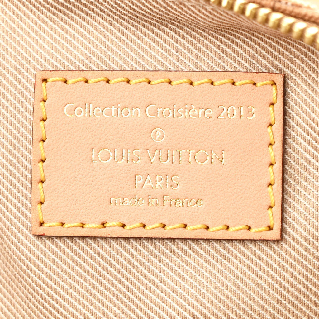 Denim Monogram Stone Speedy Bandouliere 35 Caramel