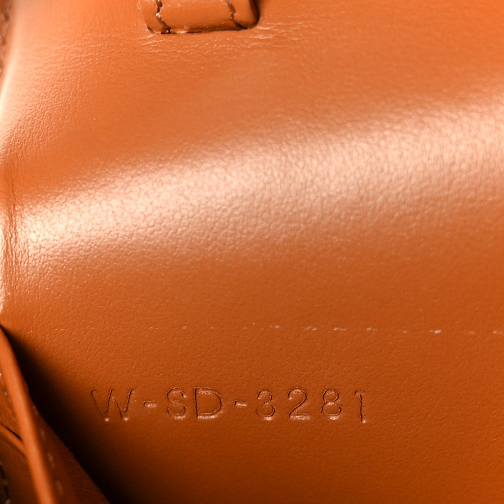 Triomphe Canvas Lambskin Wallet On Strap Tan