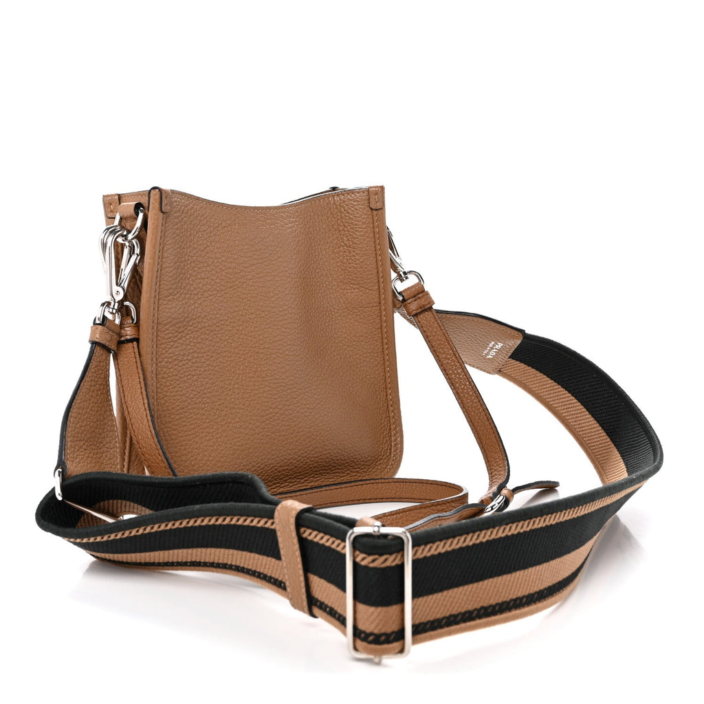 Vitello Daino Soft Mini Hobo Messenger Bag Caramel