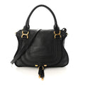 Calfskin Medium Marcie Satchel Black