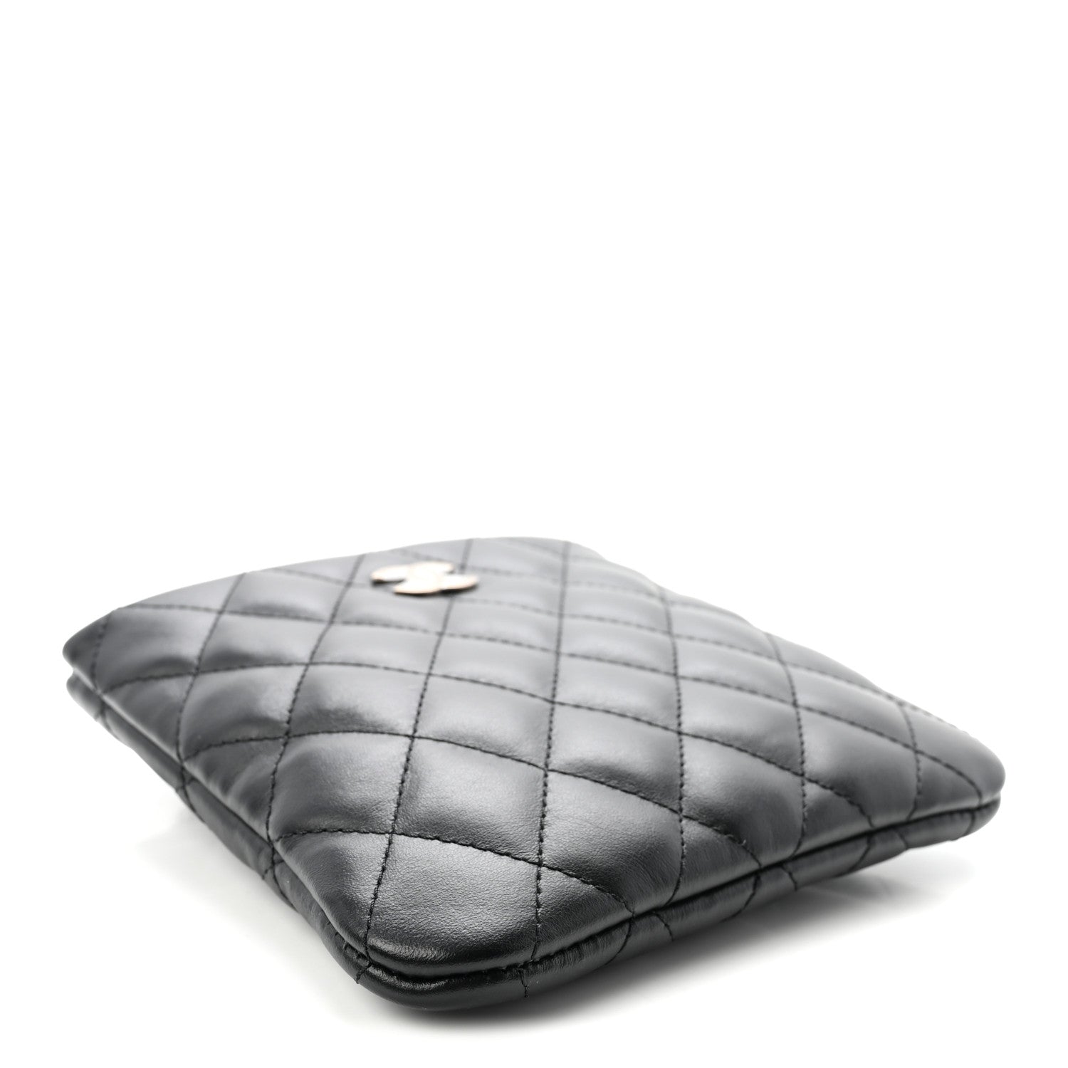 Lambskin Quilted Uniform Crossbody Bag Black