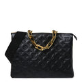 Lambskin Embossed Monogram Coussin MM Black
