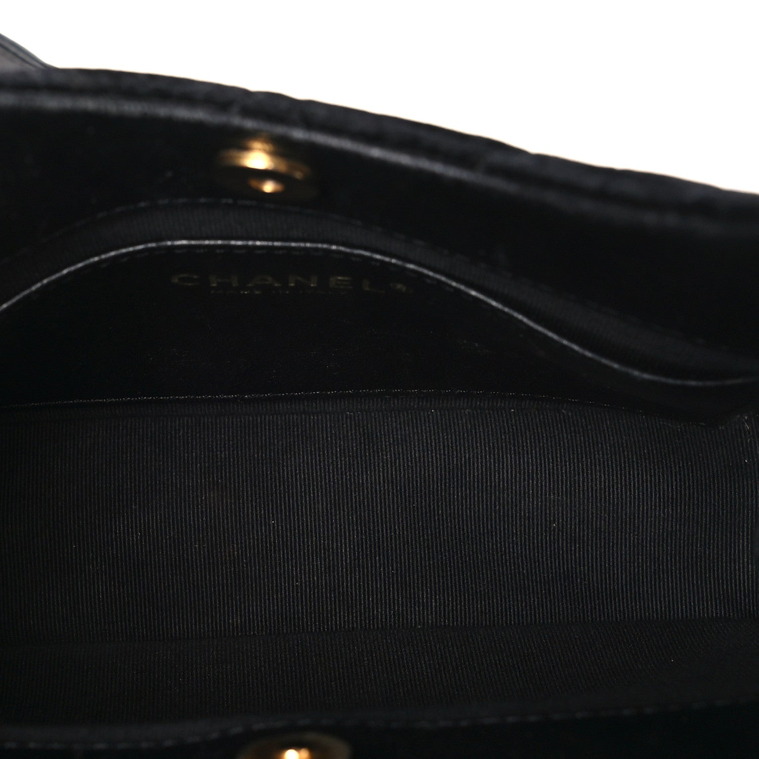 Velvet Quilted Small Wavy CC Hobo Black Hobo Black