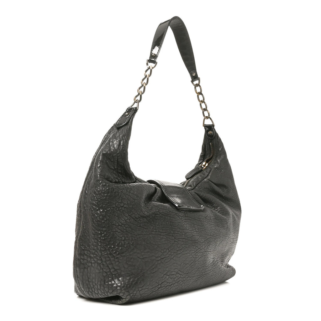 Nappa Patent B Buckle Hobo Black