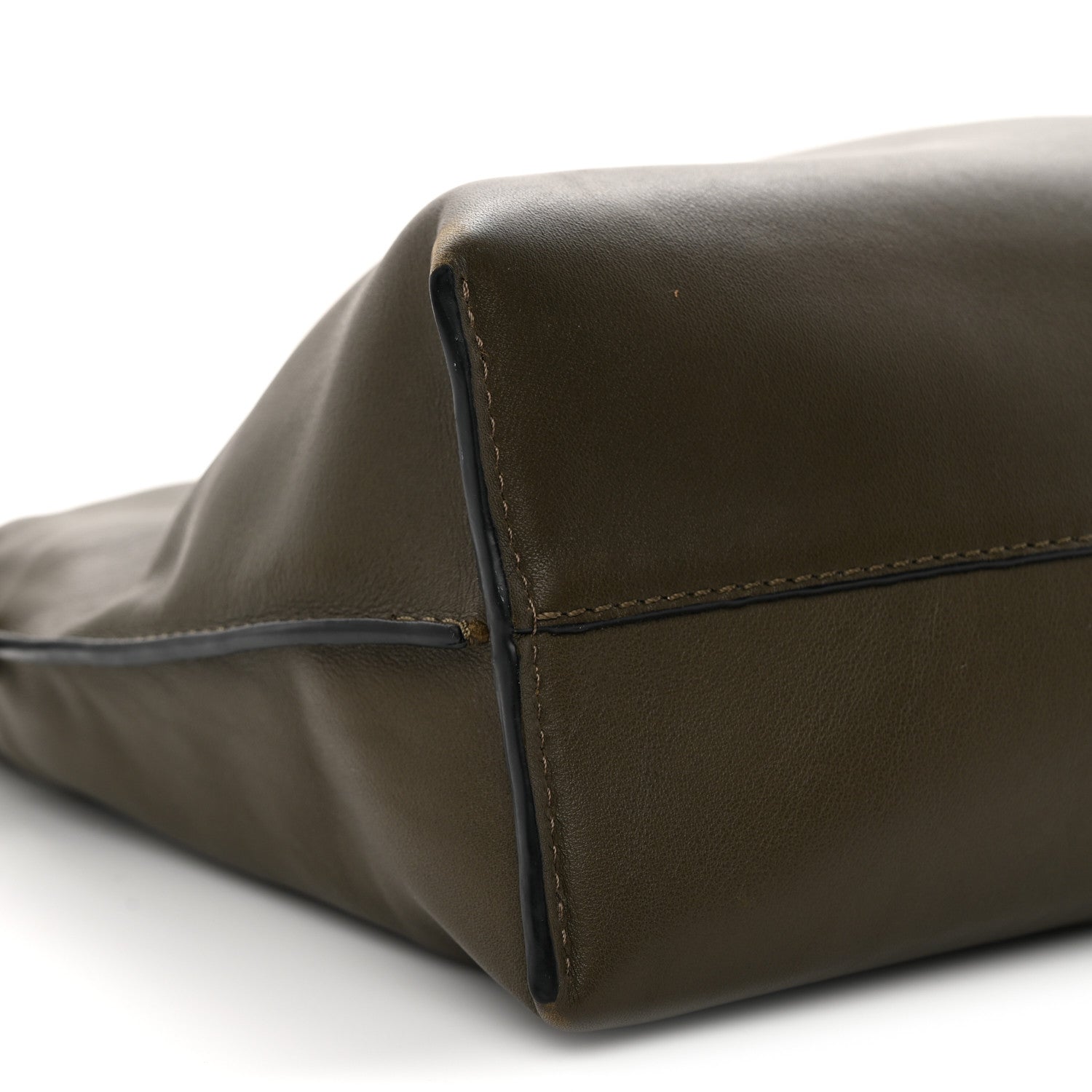 Nappa Flamenco Knot Clutch Dark Khaki